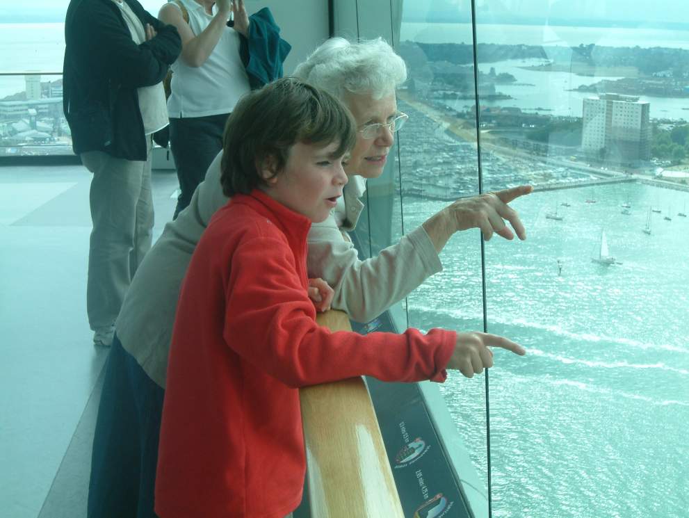 in the Spinnaker Tower
